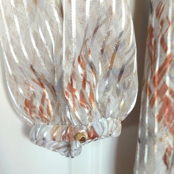 White House Black Market Elegant Multicolor Pleated Dress With Stretch - Sz 0-4 - Picture 7 of 10